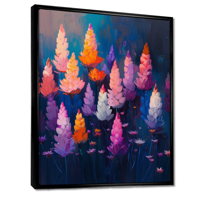 «Rose Blue Flower Cactus Grace I», impression d'art mural cactus floral, H 32 po x l 24 po x P 1 po
