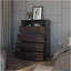 Commode 4 tiroirs avec tablette ouverte, noyer teint