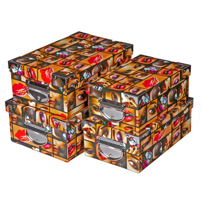 Ensemble de 4 boîtes en carton / papier