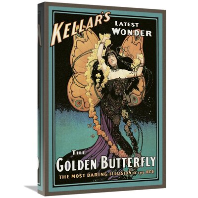 Magicians Golden Butterfly Kellar's Latest Wonder' Graphic Art Print on Canvas -  East Urban Home, 39F445B00A964BC198C7152D6F05A4AF