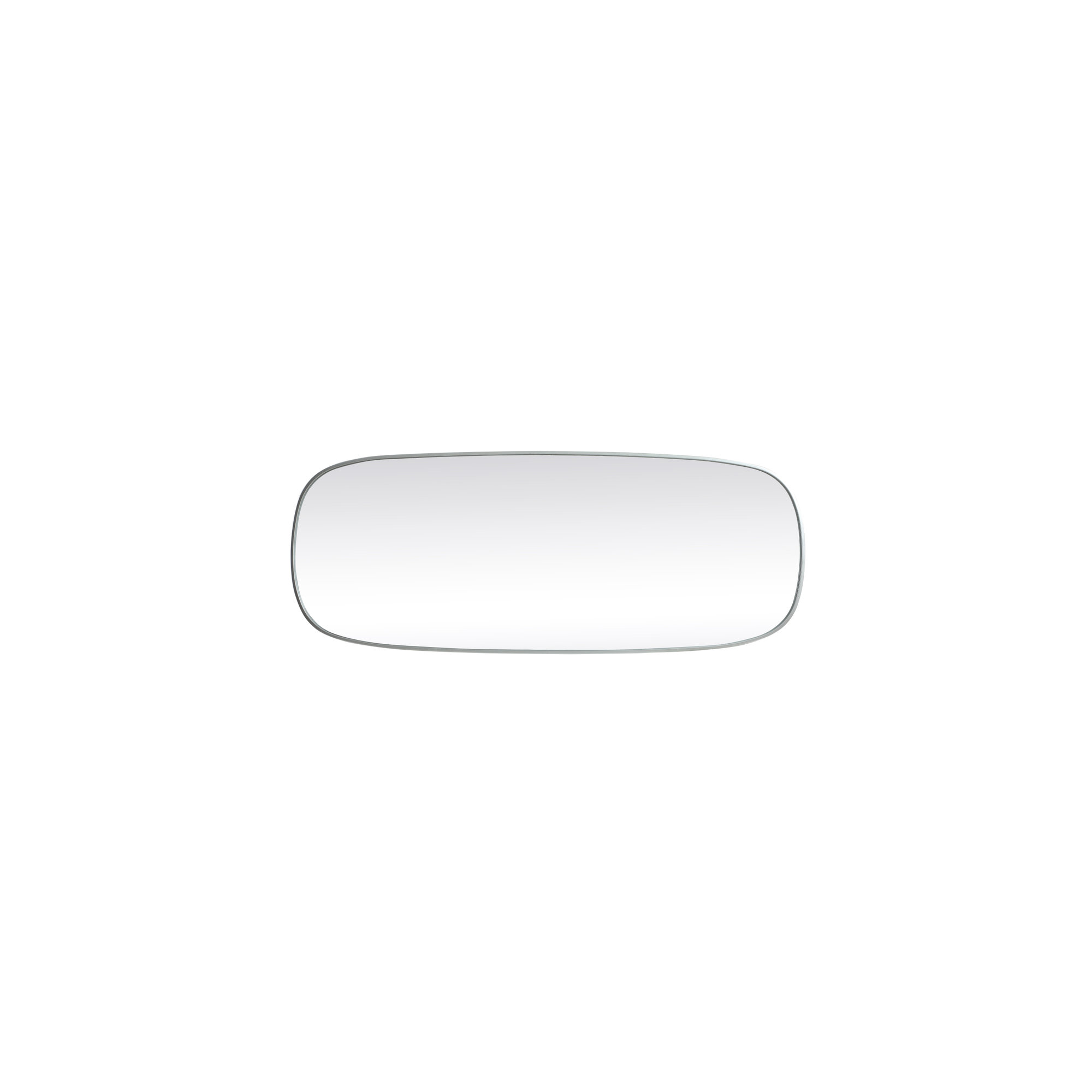 Bertin Metal Oval Wall Mirror, 60"  x 24" , Silver