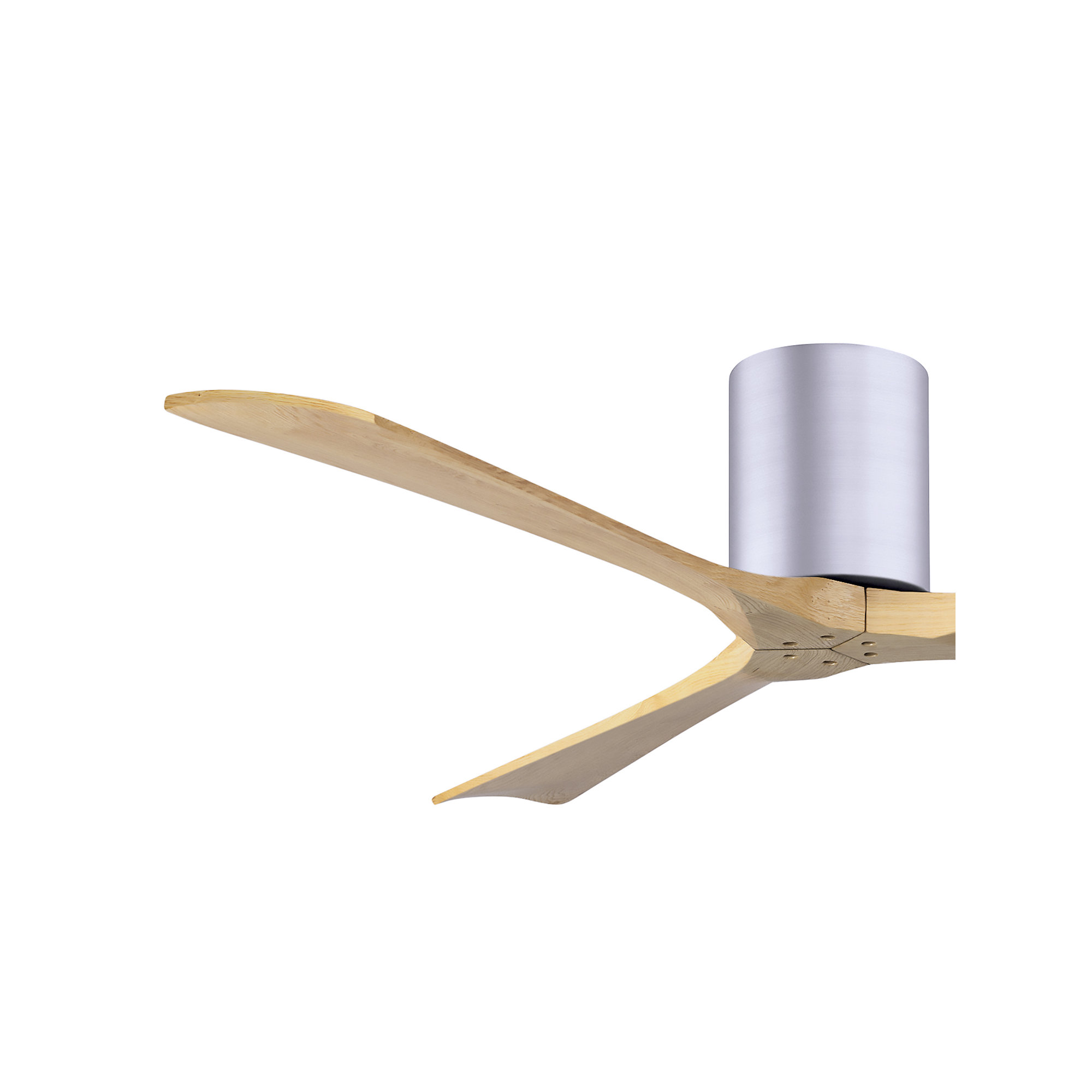 Olivier 3 Blade Ceiling Fan, Brushed Nickel, 72", Light Maple Tone