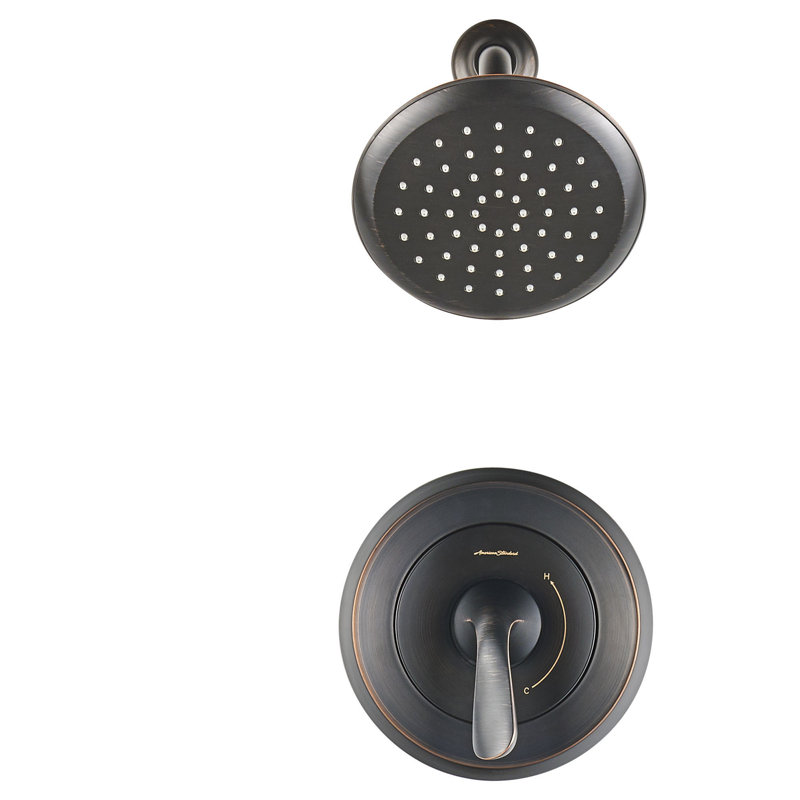 Robinet de douche thermostatique avec inverseur Fluent, Bronze héritage