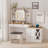 Modern with LED Lighted Mirror and Built-in 3-mode Lighting 3 Drawer Dresser with Stool and Side Cabinet