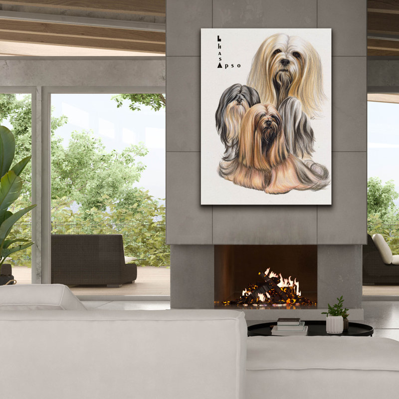 'Lhasa Apso' by Barbara Keith, Canvas Wall Art, 54" H x 40" W x 1.5" D