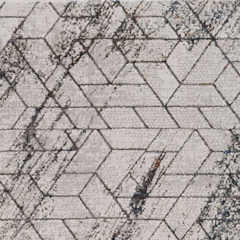 Geometric Indoor Rug, Rectangle 5' x 8'