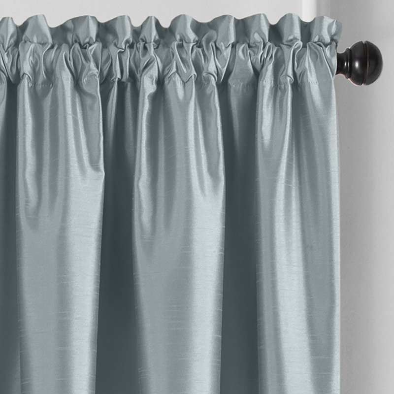 Mullan Solid Blackout Thermal Rod Pocket Single Curtain Panel, 52" W x 108" L, Mineral
