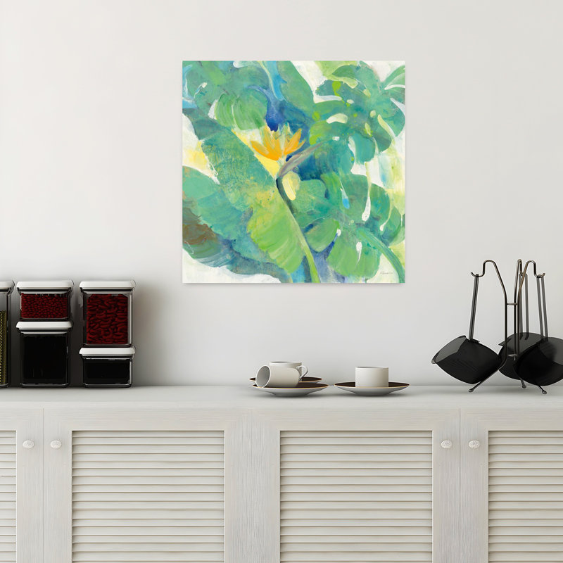 Paysage tropical abstrait, art de paysage tropical, H 18 po x l 18 po
