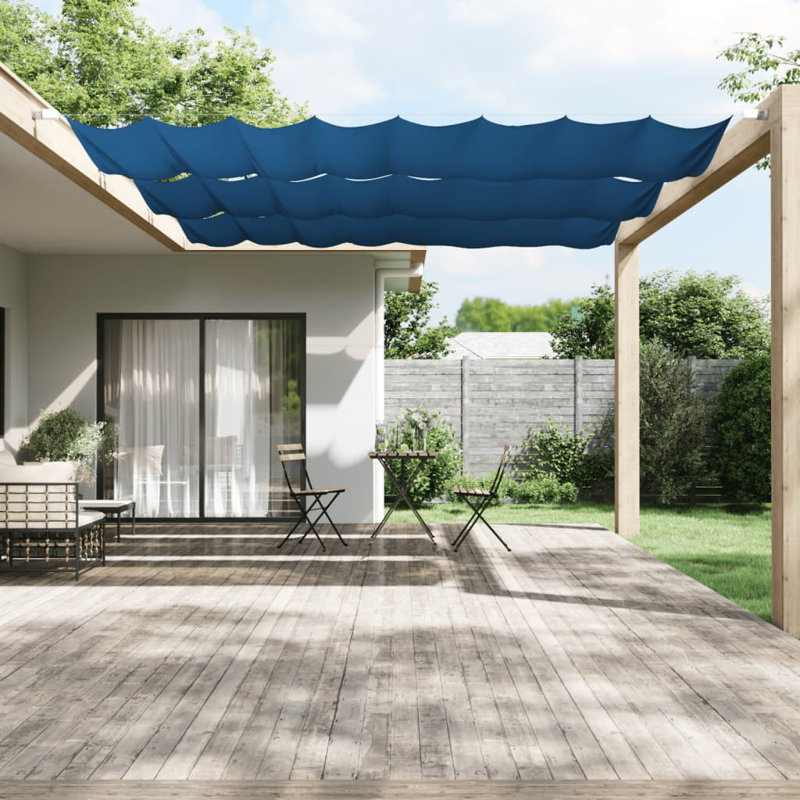Alimatou Vertical 1.5m W x 8m D Patio Awning, Blue