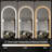 65" X 21" LED Full Length Wall Mirror, Symmetrical Arch Design With Frosted Glass Border, Dimmable 3 Color Temperature Lighting, Copper-Free Silver Glass, Hardwired Or Plug-In