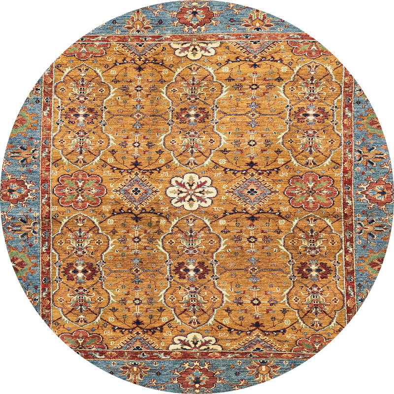 Abstract Indoor Rug, Round 8'