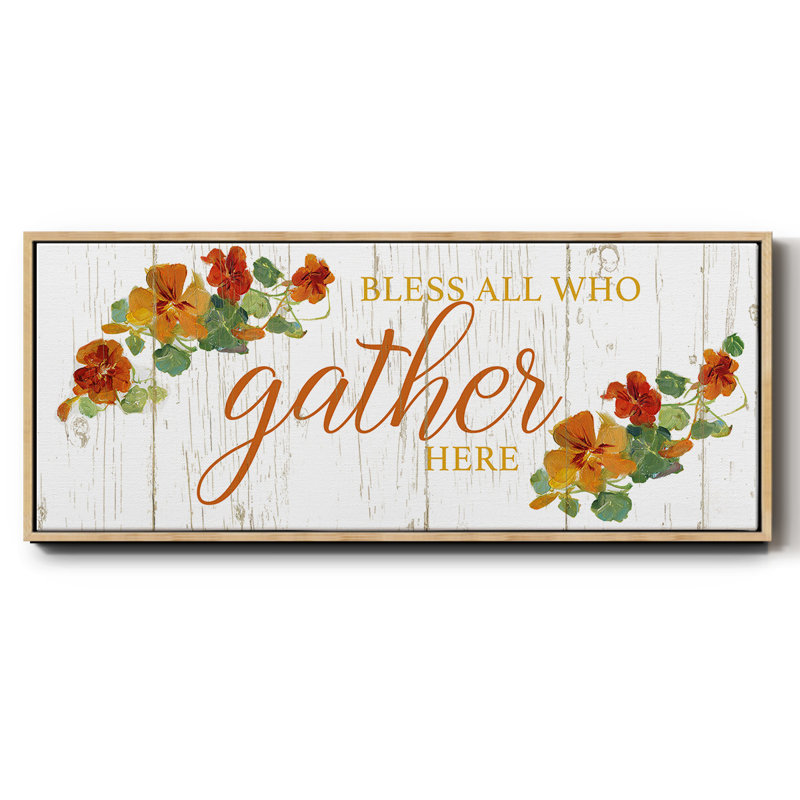 «Gather Here», toile encadrée, H 24 po x l 60 po