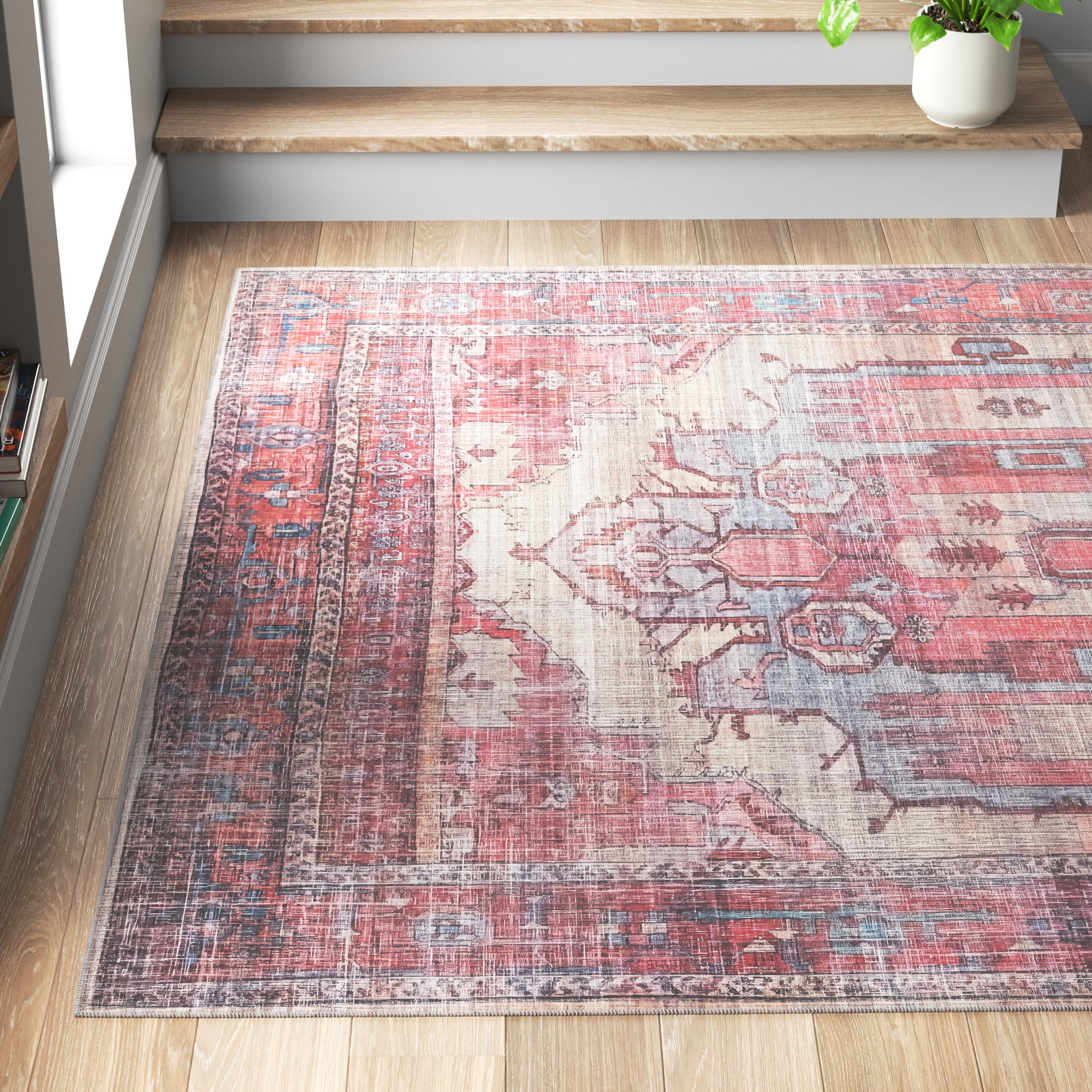 Guthridge Oriental Area Rug in Red/Blue Langley Street Rug Size: Rectangle 9'2 x 12'2