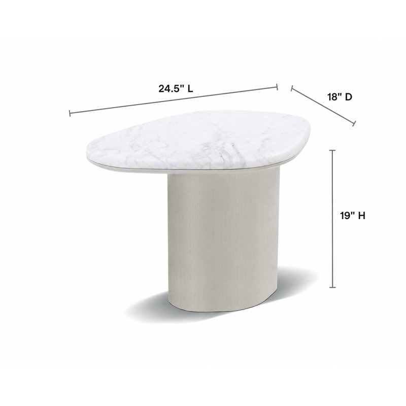 Table basse haute Jade avec marbre Calacata