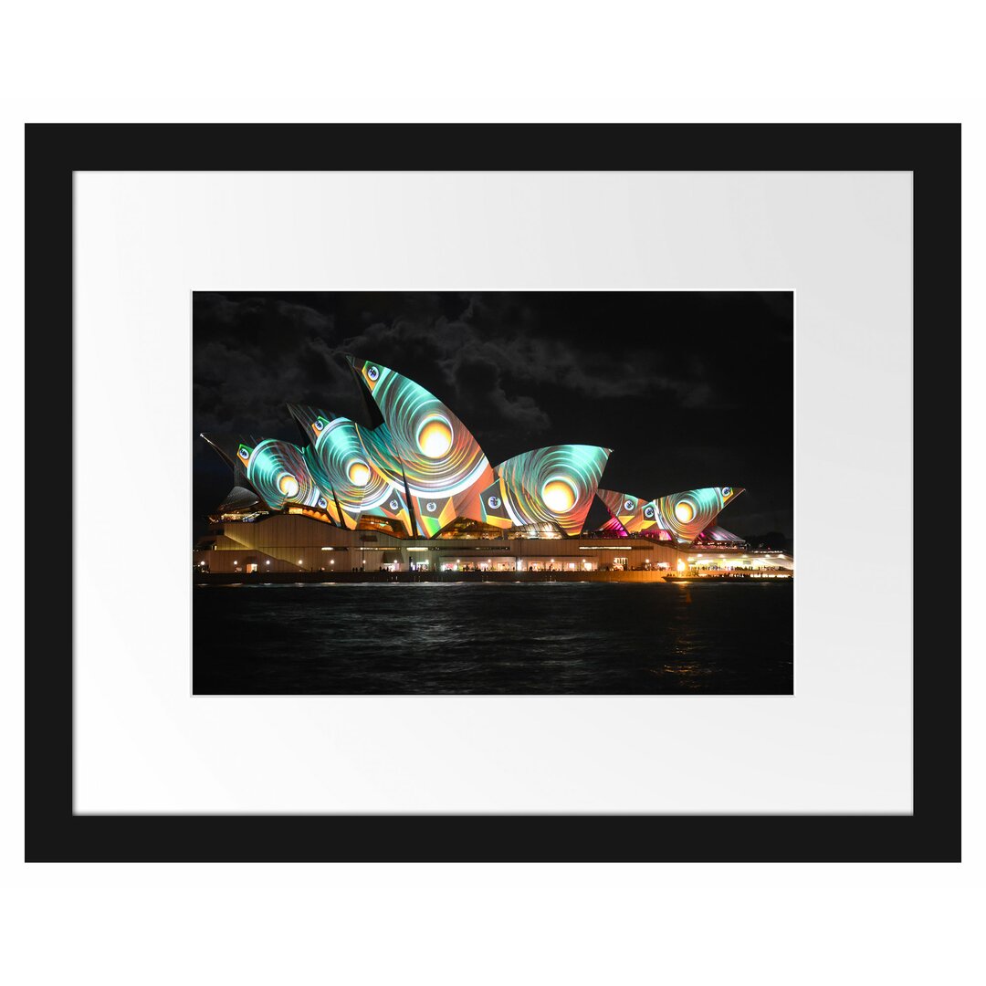 Gerahmtes Poster Sydney Opera House Pfauenaugen