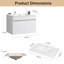 Ensemble de meuble-lavabo simple 29,92 po avec plateau en céramique Mala