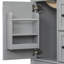 Meuble-lavabo moderne de 24 po avec lavabo en céramique, porte à fermeture en douceur, tablette de porte à double couche et 3 tiroirs-129184385