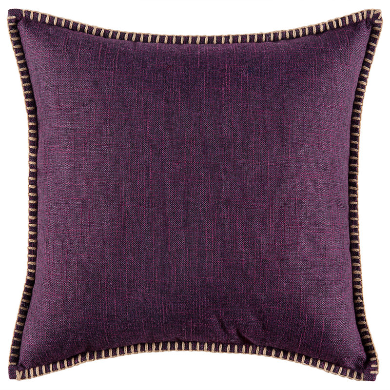 Coussin en tissu, 18 po x 18 po, Mauve, Oui