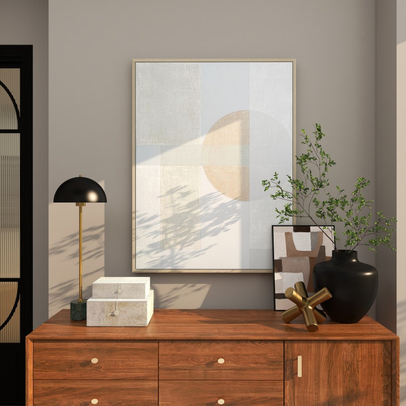 «Minimalist Mid Century Modern Abstract - Floater Frame», impression sur toile