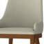 Ensemble de deux chaises Parsons en bois massif naturel et noyer-740002132