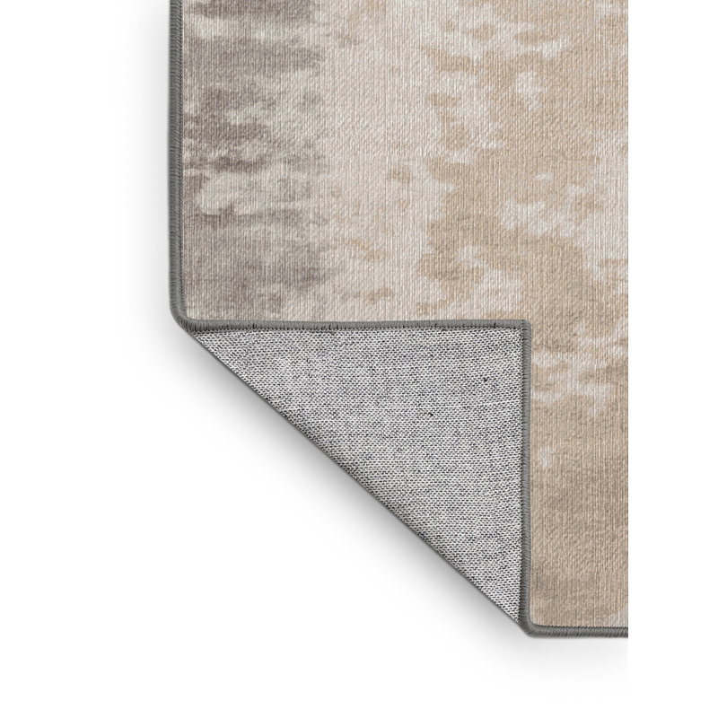 Tapis gris lavable à la machine, Carré 5 pi