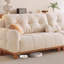 Canapé en tissu rond de style crème-106411413