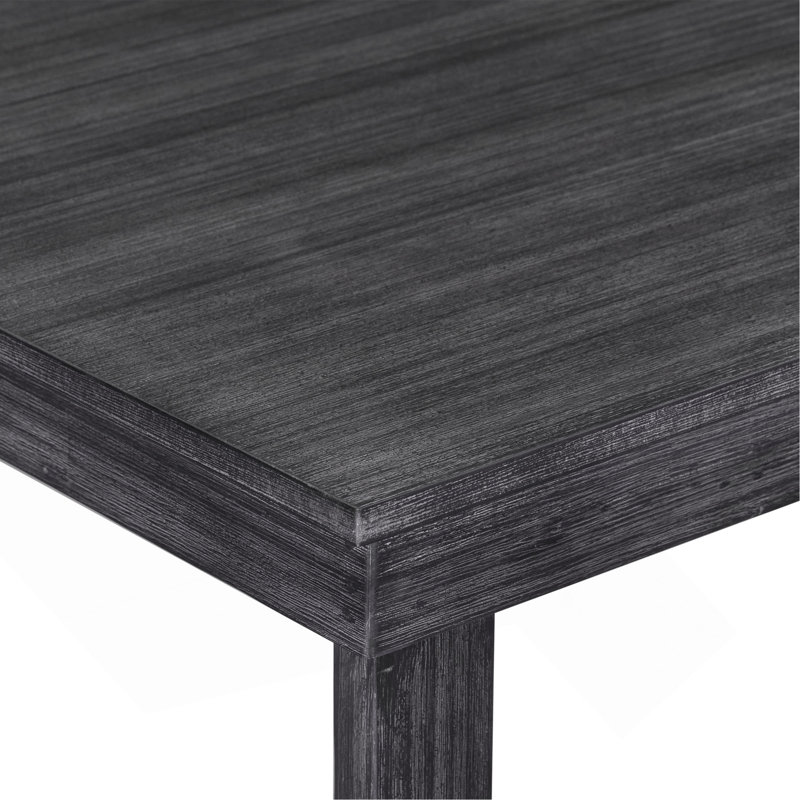 Ensemble de salle à manger 5 pièces de style ferme, hauteur comptoir, avec table rectangulaire et 4 chaises, idéal pour les petits espaces, gris.