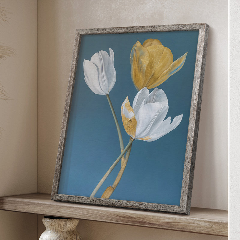 Reproduction encadrée FLORAL Series CXLI - bois massif, H 11 po x l 9 po