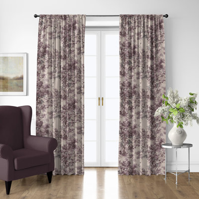 Ensemble de 2 rideaux en coton Dolce Wisteria