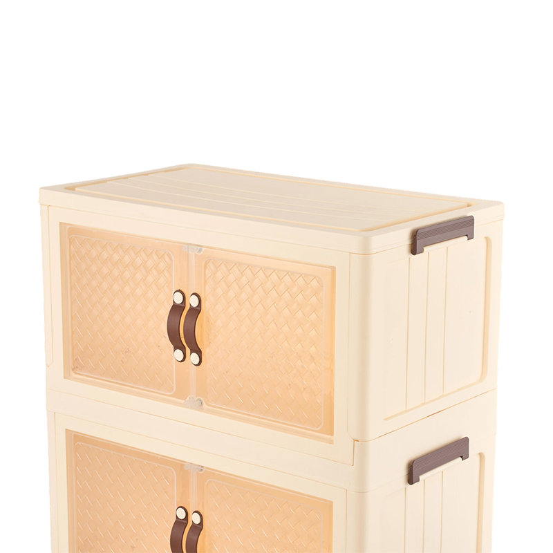 Rebrilliant Plastic Storage Tub & Tote, Beige/Oak