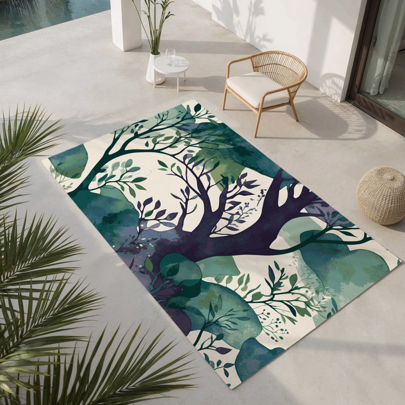 Tapis intérieur et extérieur Celestial Woods, Rectangle 1 pi 6 po x 2 pi 6 po