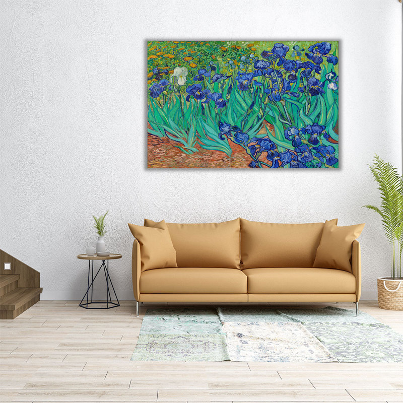 Iris, 1889 - reproduction d'art sur toile, H 20 po x l 30 po