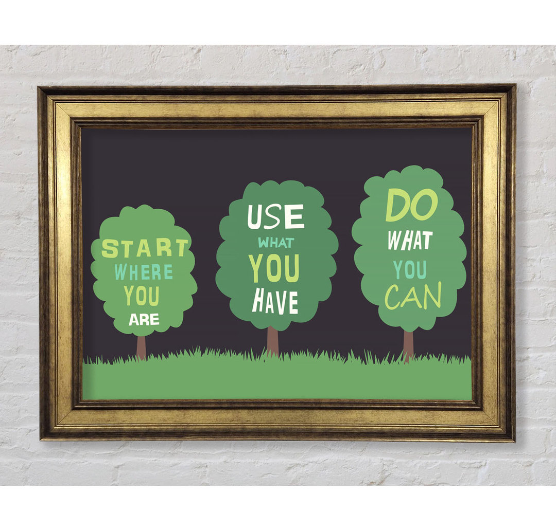 Start Where You Are - Einzelne Bilderrahmen Kunstdrucke