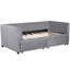 Lit de jour gris simple avec une nuit de repos et 2 tiroirs avec des tiroirs ergonomiques au design gracieux-1561456525