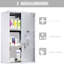 Armoire à pharmacie verrouillable en acier inoxydable, 12 po x 20 po, argent, 3 niveaux, rangement mural verrouillable et hygiénique, hygiénique
