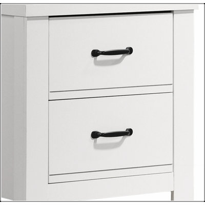 Table de chevet compacte à 2 tiroirs, élégante et durable pour un décor moderne, peu encombrante
