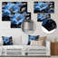 Décoration murale grise et bleue Botanical Symphony II - Abstract Botanicals-1754761499