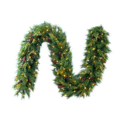 12’ Aspen Garland with Incandescent Lights