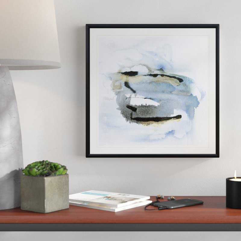 «Cool Water II», reproduction d'impression encadrée, H 16 po x l 16 po x 1,5 po, Encadrement argenté