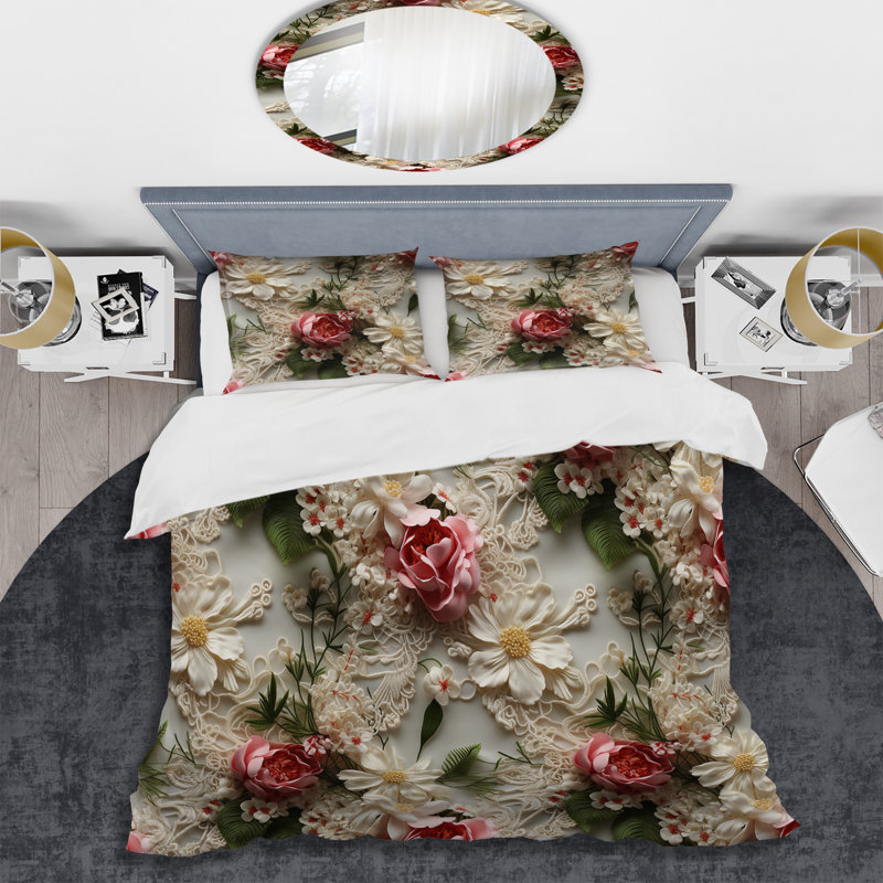 Ensemble de housse de couette Timeless, Housse de couette pour grand lit et 2 taies décor