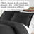 Southshore Fine Linens Southshore Basics Duvet Cover Set in Black, 90 GSM Double-Brushed Microfiber Bedding with Hidden Zipper Closure and Corner Ties, 2 Pillow Shams, Full/Queen-133123990-1467575