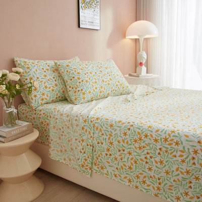 Zeta Boho Floral Printed Sheet Set