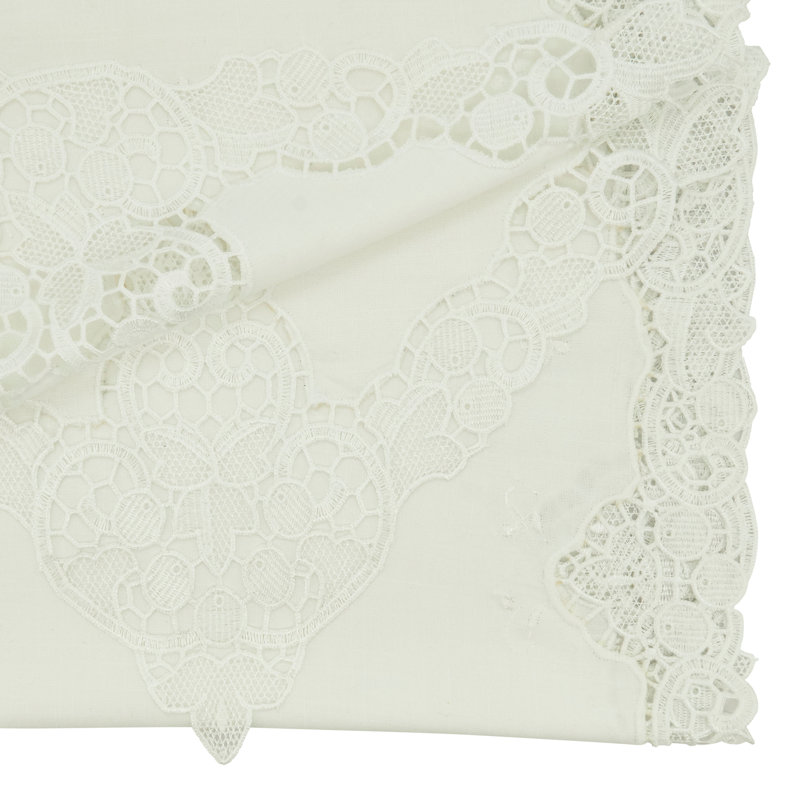 Runner_Lace Design Dining Table Runner, White