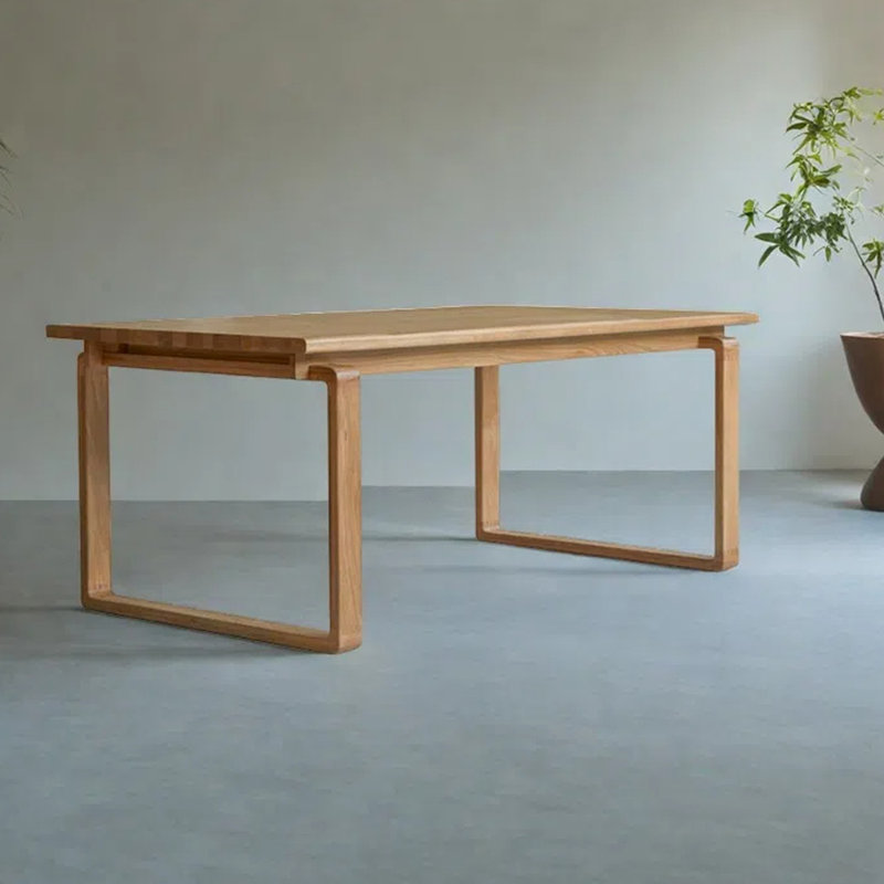 Nordic home rectangular dining table, 29.53" H x 78.74" L x 35.43" W