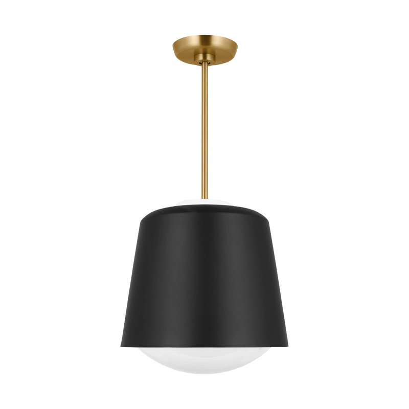 Luminaire suspendu 1 lumière Draper, Noir
