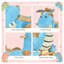 Chaise berçante Dinosaur avec effets sonores et housse en peluche bleue