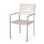 Chaise de salle à manger d'extérieur moderne en aluminium (ensemble de 2)