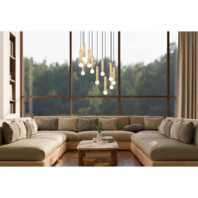 Lustre Lipman, Doré, 11 lumières