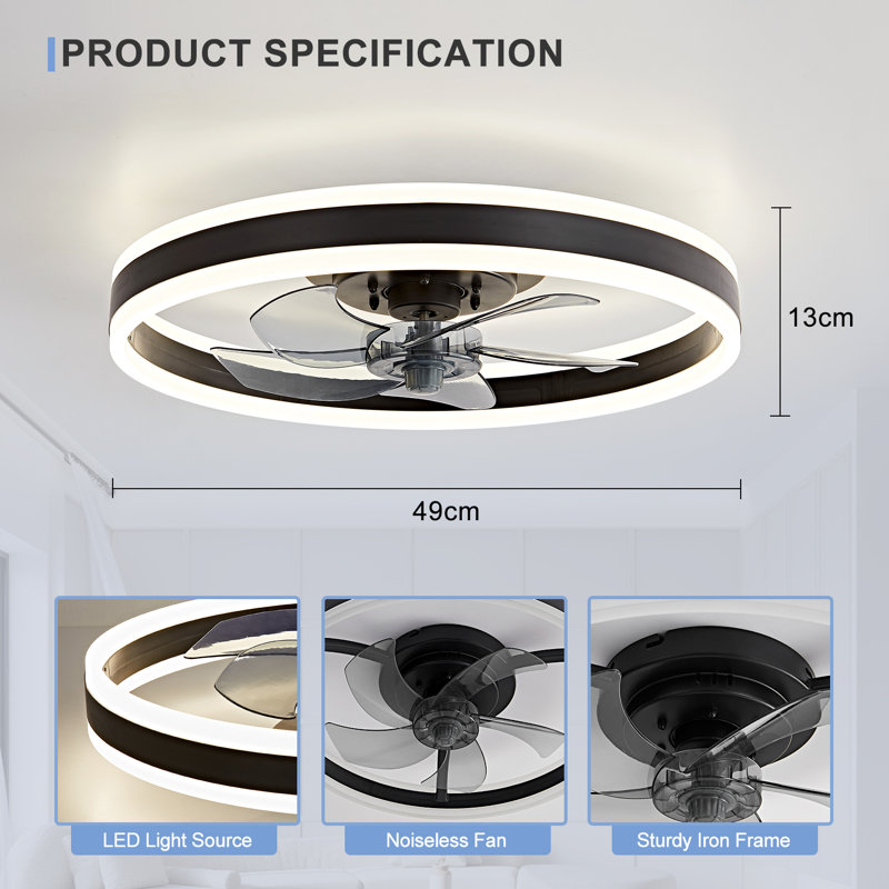 30cm Ceiling Fan with LED Lights
