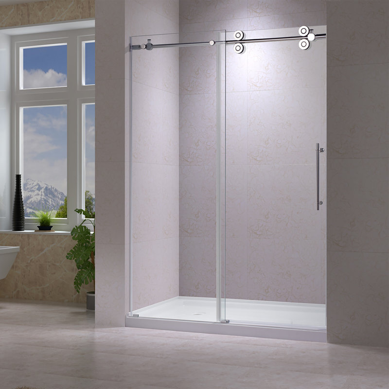 Porte de douche coulissante simple sans cadre 60 po x 79 po hasper